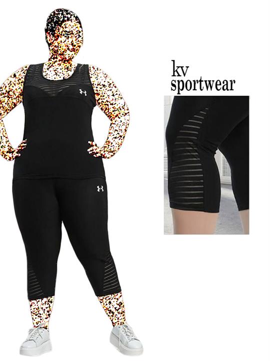 تاپ شلوارک ورزشی سایز بزرگ زنانه Under armour کد 005